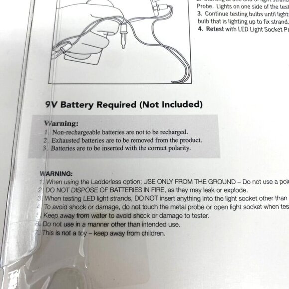 Simple Living Solutions 2-in-1 Ladderless Light Tester Holiday Christmas Lights - Picture 6 of 7